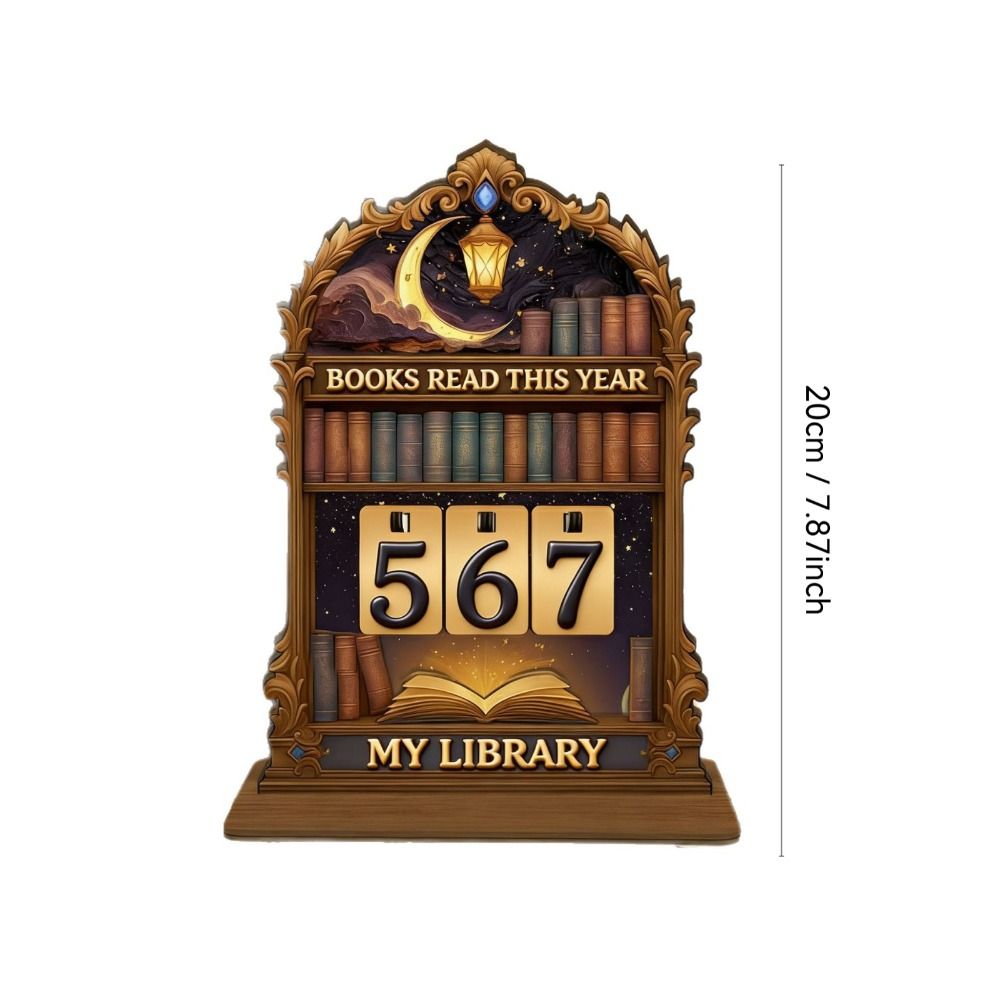 New Wooden Books Read Tracker Book Lovers Gift Reading Counter Books Read This Year Reading Tracker Signage Home Library Decor