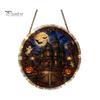 Creative Decompressing Puzzle Halloween Acrylic Sun Catcher, DIY Spooky Suncatcher Kit, Hanging Decor Gothic Stained Glass Window Ornament for