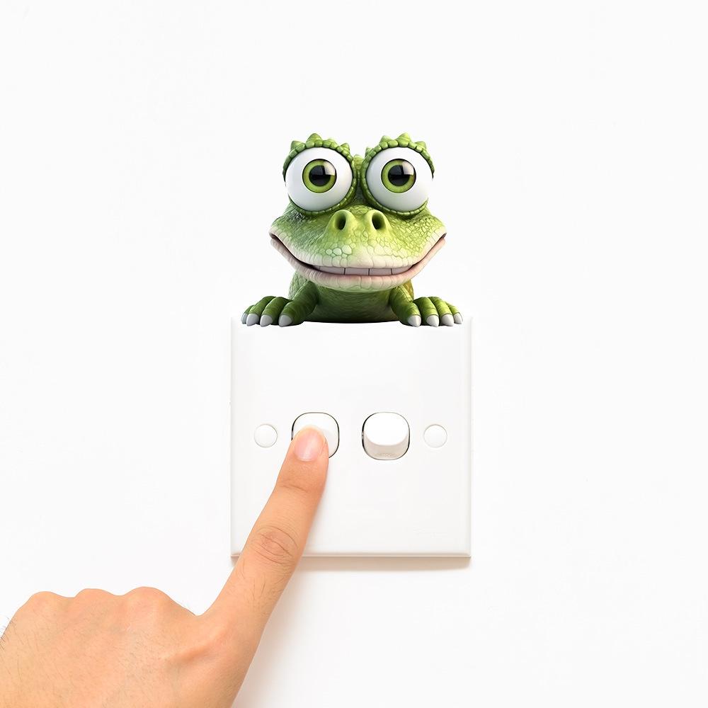 Cute Animal Self Adhesive Switch Wall Sticker for Living Room Bedroom Home Decor
