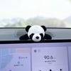 Cute Cartoon Panda Plush Universal Car Steering Wheel Cover Auto Seat Belt Cover Imitate Lamb Wool Winter Car Accessories