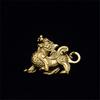Keychain Pendant Creative Retro Copper Fengshui Statue Animal Key Charm for Home