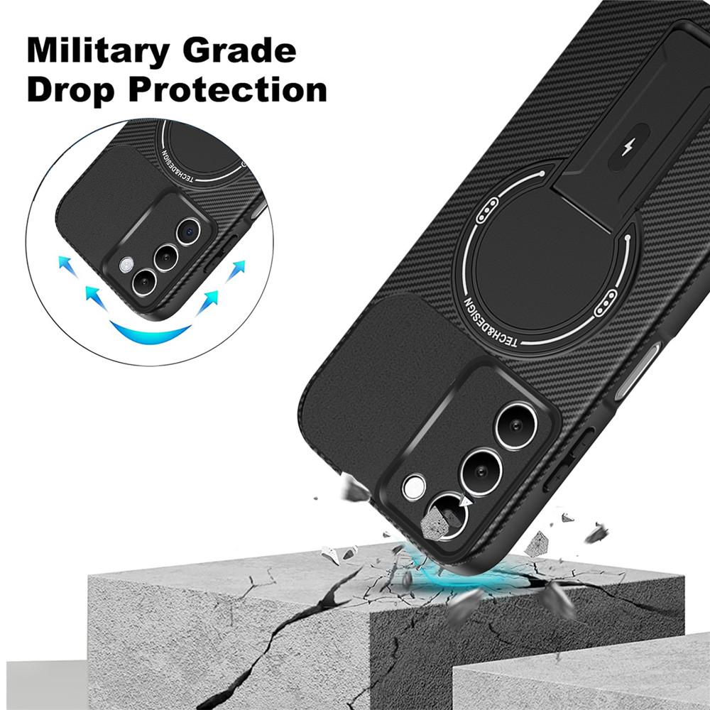 Hidden Magnetic Bracket Shockproof Phone Case For Xiaomi Redmi Note 14 Pro 5G 14 13 Pro Plus 15C 14C 13 13C A5 A3 Bumper Cover