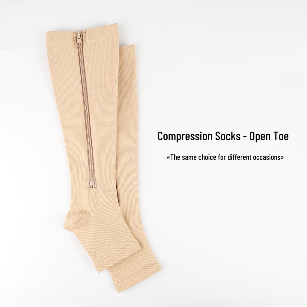 Unisex Skarpety Kompresyjne Plus Size do Biegania i Jazdy na Rowerze - Zapinane na Zamek