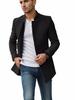 European Size Men's Spring/Fall Slim Fit Woolen Coat - Solid Color Youth Suit