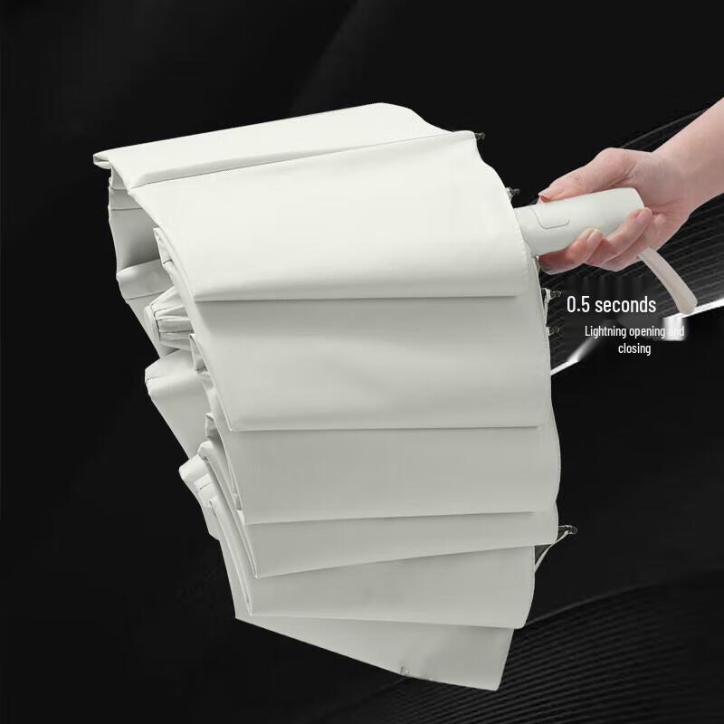 Durable 12-Rib Semi-Automatic UV Protection Folding Umbrella