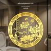 Metallic Gold Lotus Wall Sticker Removable Feng Shui Decal for Bathroom Door