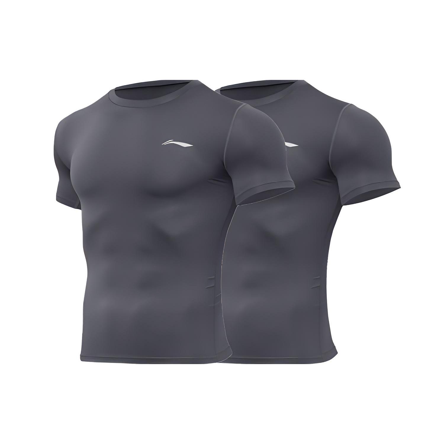 Li Ning Workout Clothing Men s Dark Gray AUDR083-3-2 S