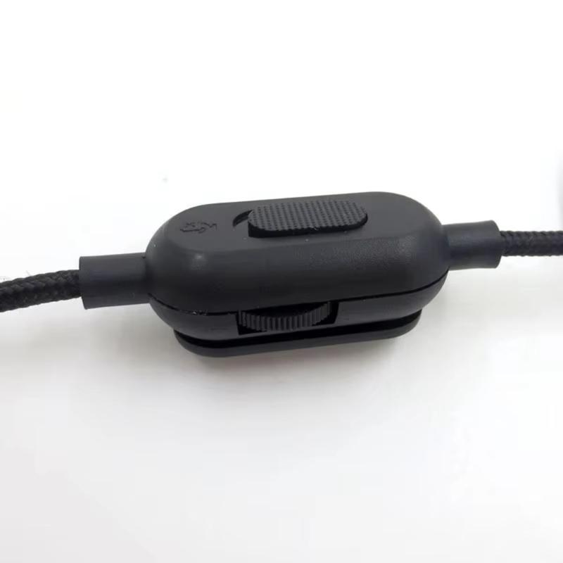 Replacement Nylons Braideds Gaming Headsets Sound Cable for GProX G433 G233 with Inline Controls
