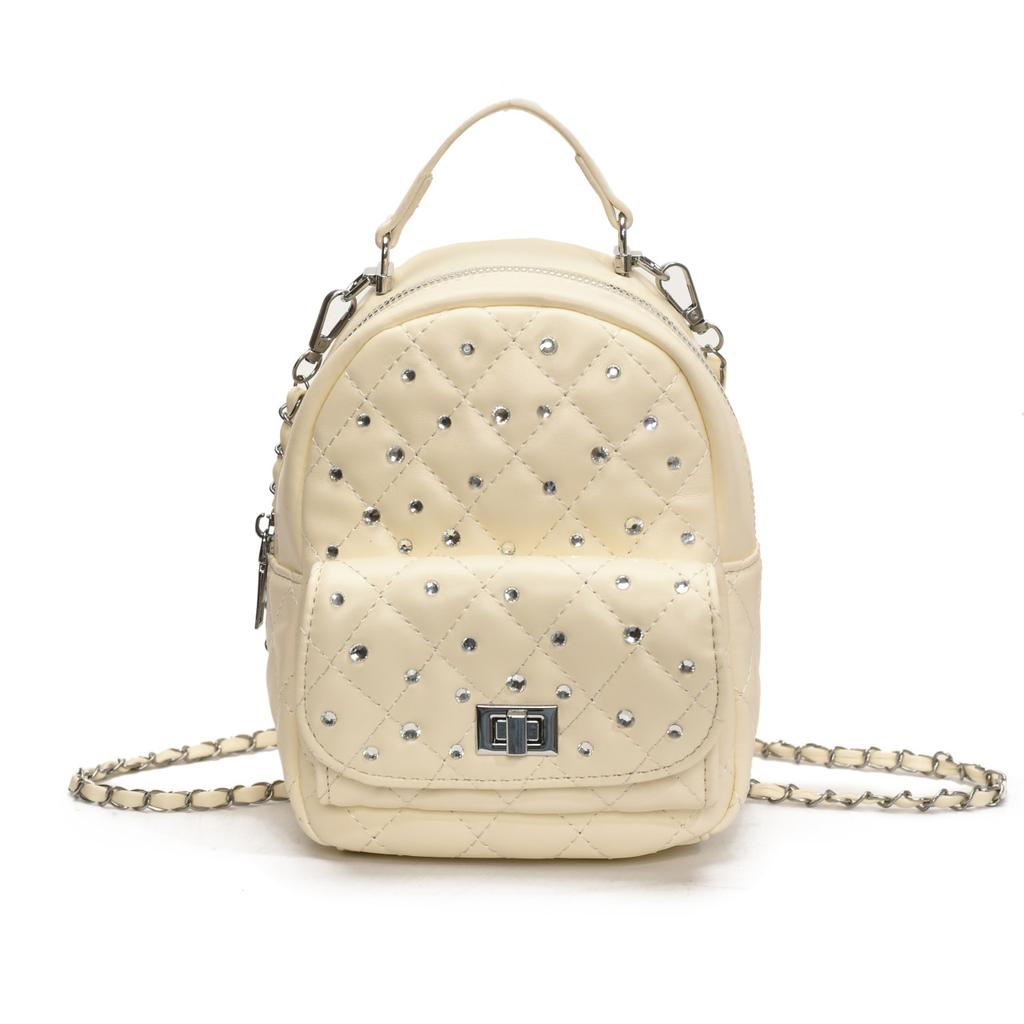 Summer Mini Bag Women's Fashion Chain Shoulder Messenger Bag Women's High-end Diamond Backpack