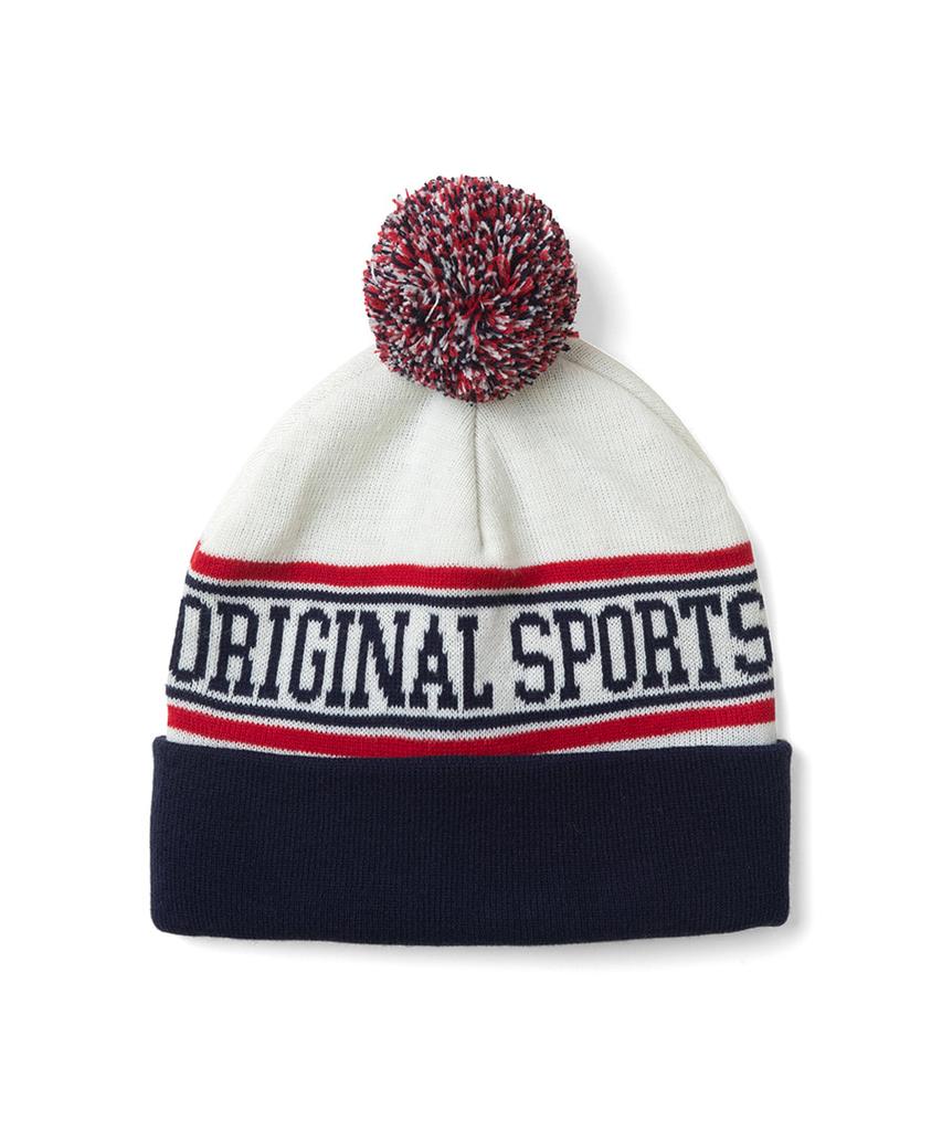 PRO-SPECS Graphic Pom Pom Beanie Whte