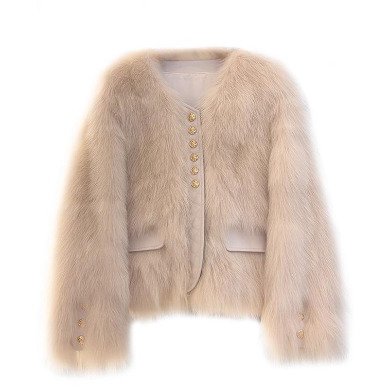 Europe and the United States Popular Autumn and Winter Short Coat Women's New Haining Xiaoxiangfeng Mao Mao Top Women's Clothing