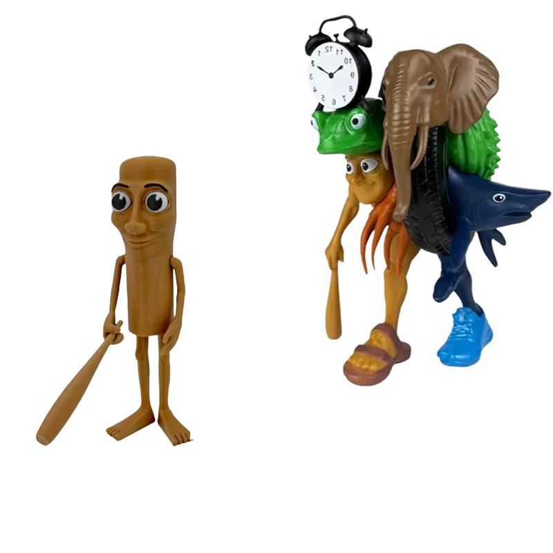 New Tung Tung Tung Sahur Tralalero Tralala Italian Brainrot Monster Fusion Edition Anime Action Figure Cartoon Ornament Gift Toy