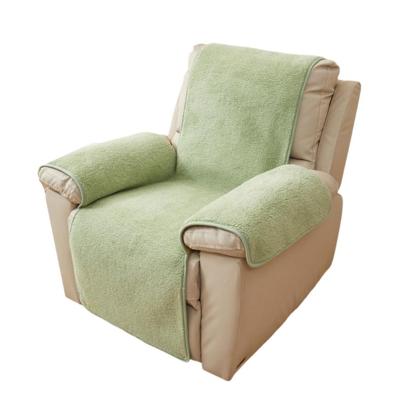 Armrest Cover Lambswool Recliner Slipcover Soft and Durability Chair Protector for Living Room or Bedroom