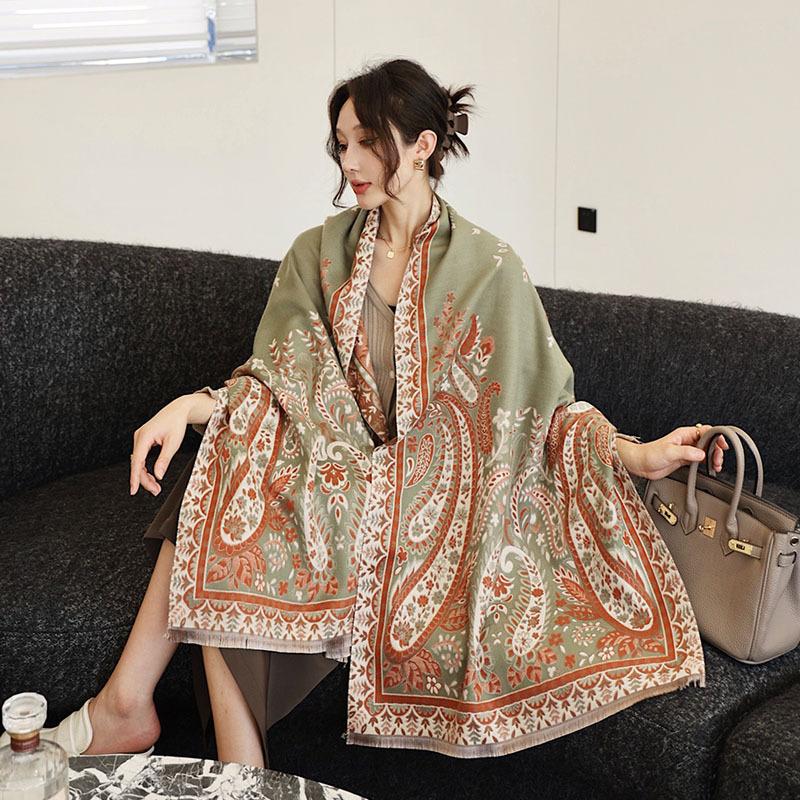 65 * 190 cm Toamnă Și Iarnă Nouă Culoare Solidă Versatil Simplu Imitație Casmir Eșarfă Duble Fețe Eșarfă Călduță Atmosferă Şal