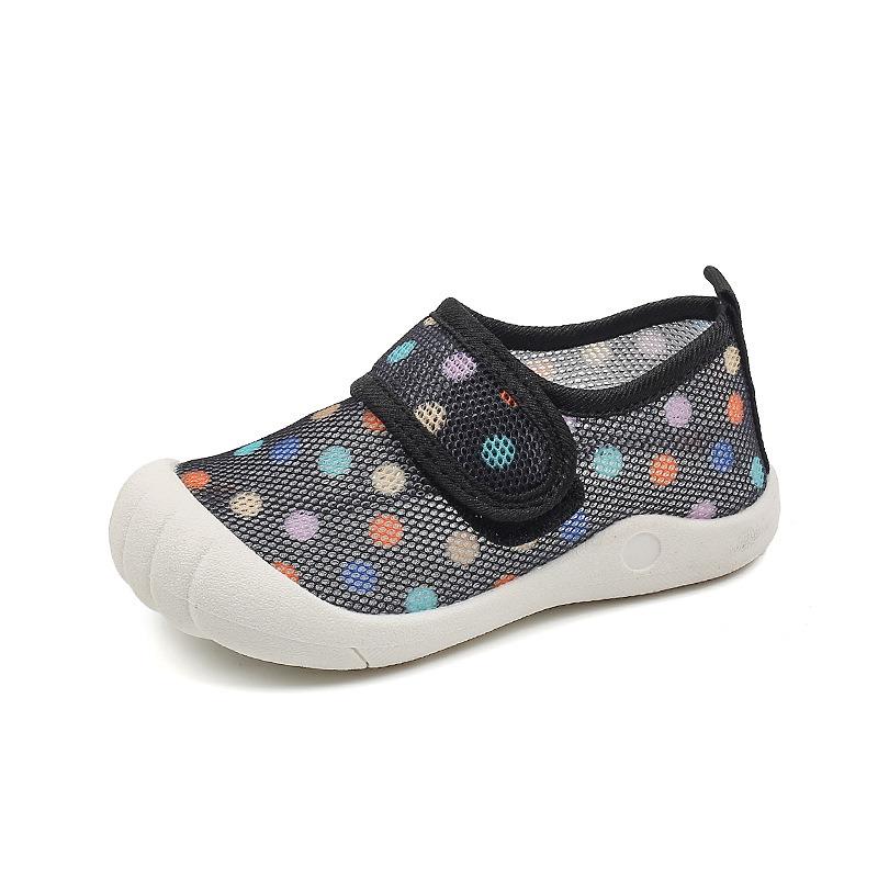 Summer New Style Breathable Mesh Shoes / Boys' Toe-Covered Anti-Kick Perforated Shoes / Girls' Colorful Printed Beach Shoes