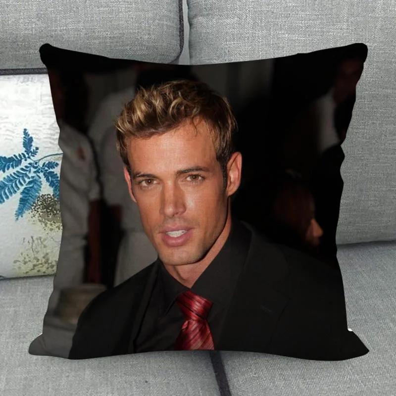 Custom William Levy Pillowcase Wedding Decorative Cotton Linen Pillow Case For Home Pillow Cover 45X45(One Sides)