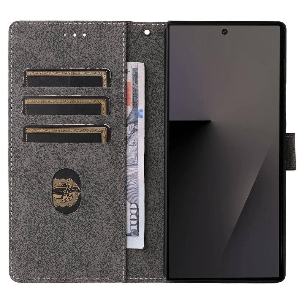 For Samsung Galaxy Z Fold7 5G Case Wallet RFID Blocking PU Leather Phone Cover Stand with Strap