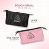 3CE Pouch Small Black Cosmetic Makeup Compact Travel Storage Nylon Lightweight Mini Bag Compatible