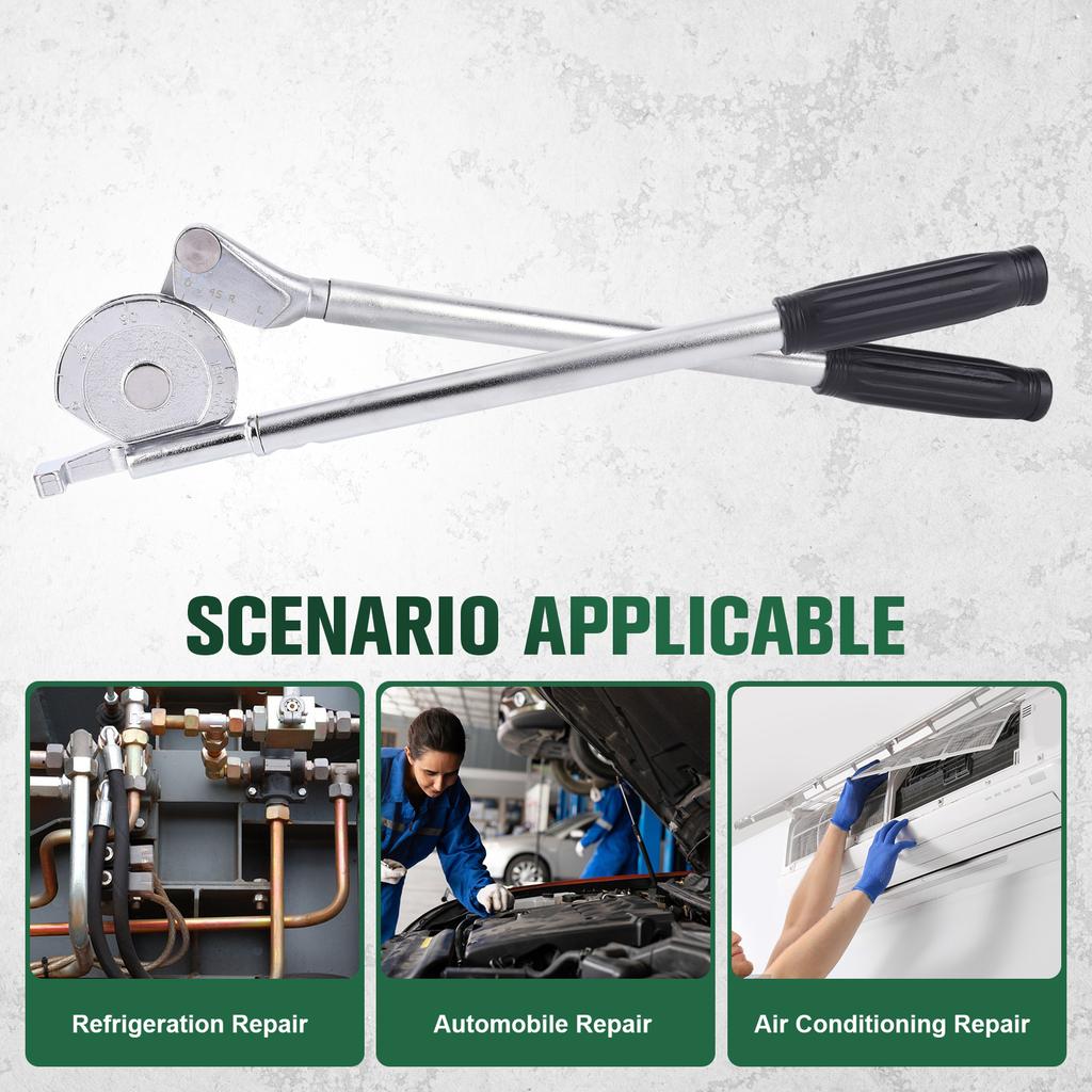 12mm 1/2in Kupfer-Sanitärbieger Tragbares Rohrbiegegerät Verstellbarer Winkel Rohrbieger für Metall Aluminium Kupfer