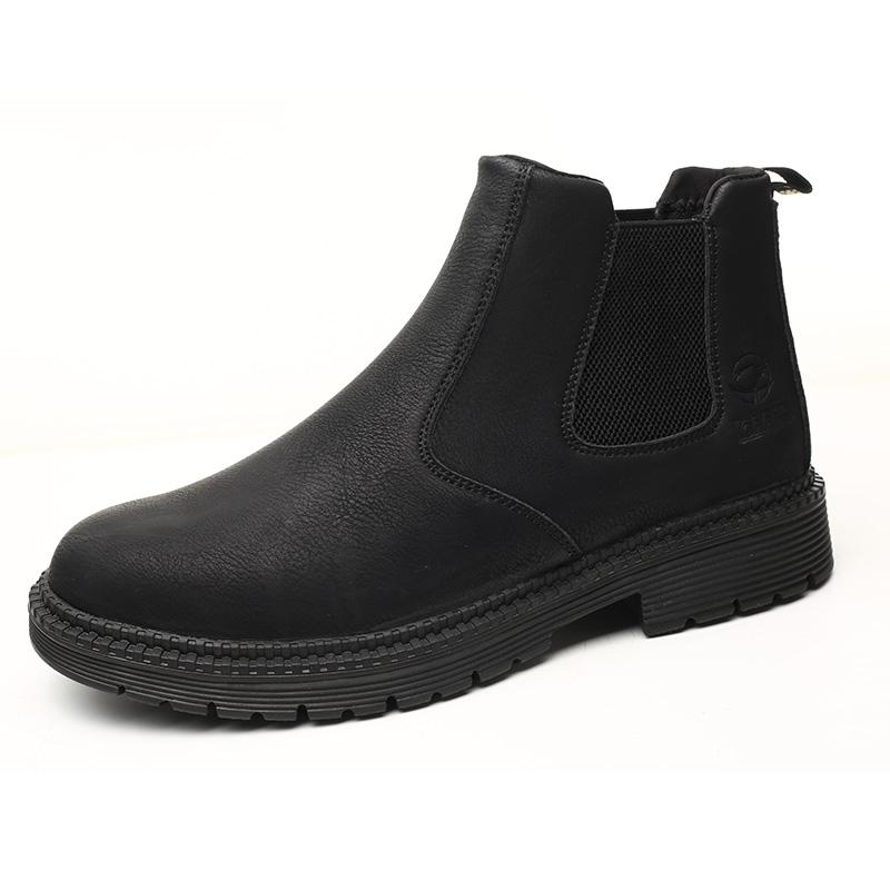 Men Safety Boots Steel Toe Shoes Work Shoes Leather Boots Indestructible Shoes Puncture-Proof Boots