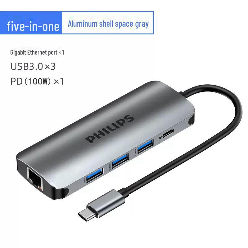 Philips Type-C Hub for Apple & Huawei: HDMI, Network, USB Expansion Dock