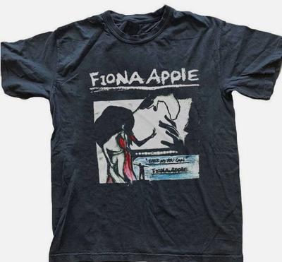 T-shirt Fiona Apple, T-shirt Fiona Apple Cotone Nero Unisex   ristampa