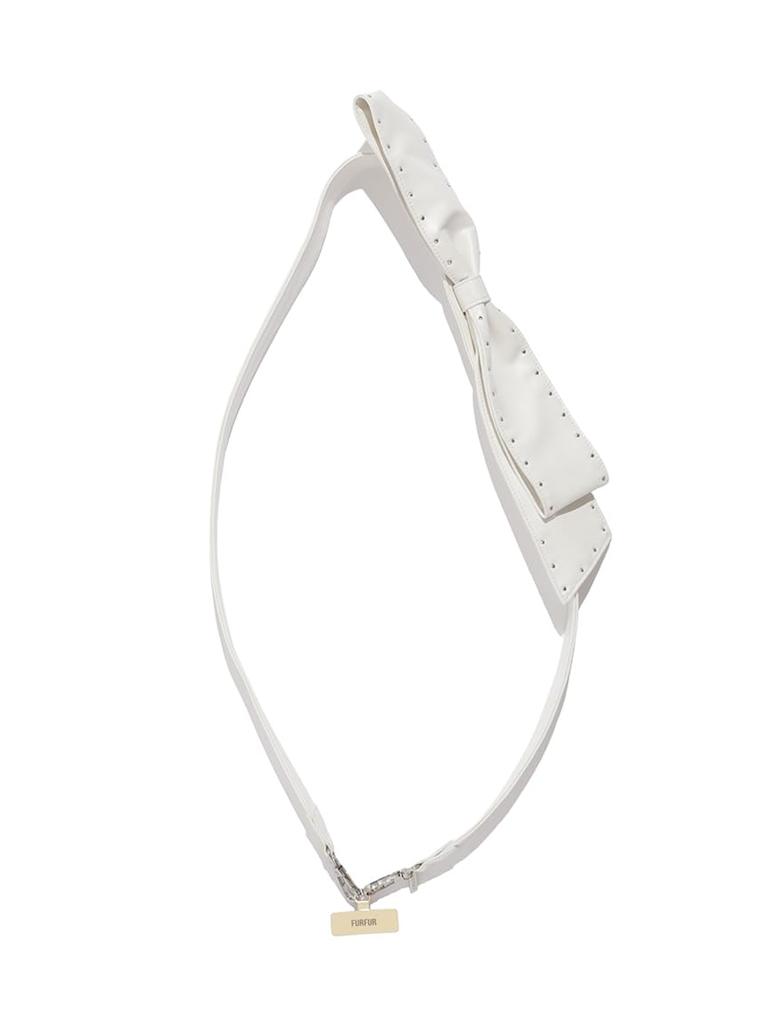 Furfur Big Ribbon Shoulder Strap RWGG254524 White Free Size Women's