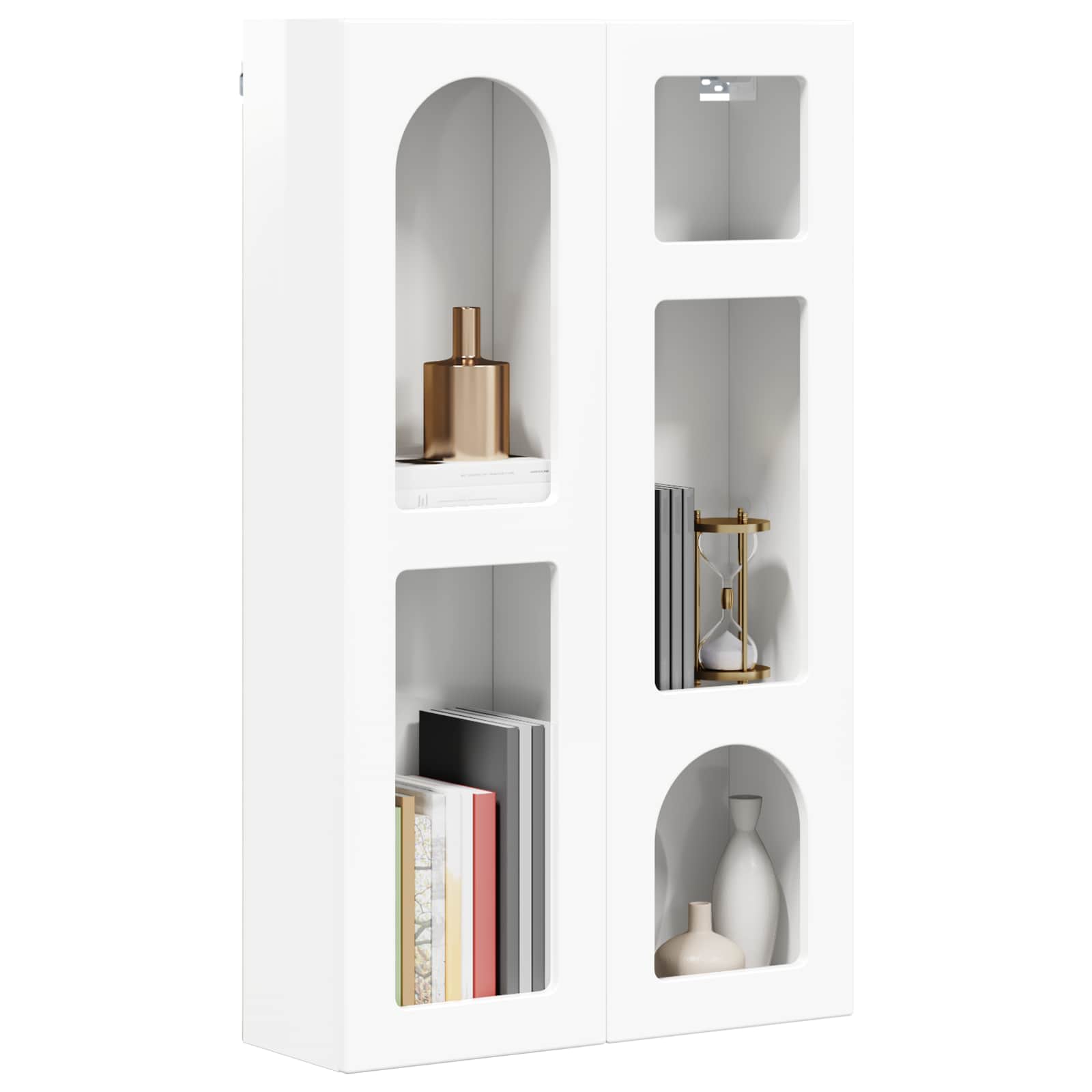 Hängeschrank Hochglanz Weiß 59 x 20 x 100 cm Spanplatte