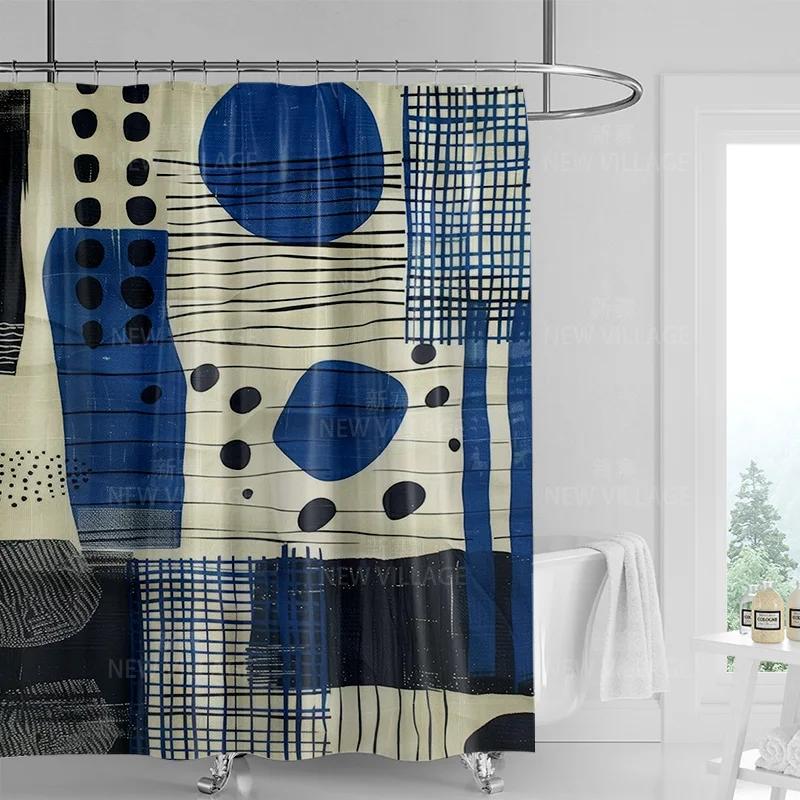 Abstrakcyjna Zasłona Prysznicowa z Graffiti Można Prać w Pralce Odporna na Wycieranie Nordycka Dekoracyjna Zasłona Prysznicowa do Rodzinnej Łazienki 180x200