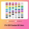 Sta 3203 Oil-Based Double-Ended Marker Pens - Quick-Drying for Student Art & Indoor Design.