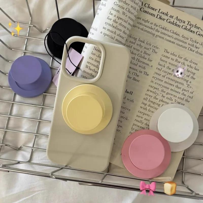 Per Magsafe Magnetico Carino Caramella Retrattile Airbag Supporto Stand Ins Colore Solido Rotondo Impugnatura Telefono Porta Carica Wireless Dito