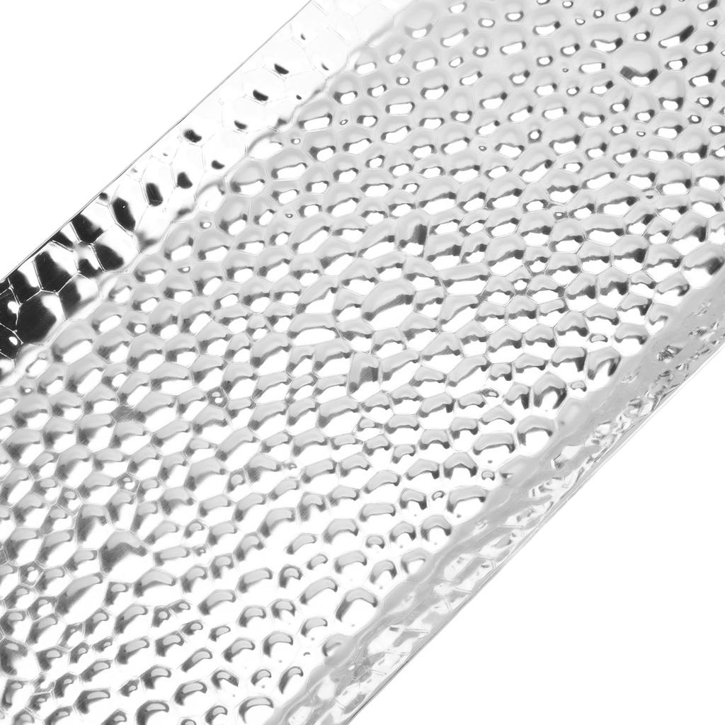 25x11cm Towel Hammered Trays Stainless Steel Multi Purpose Dishwasher Safe Dessert Tray Plate for Home Restaurant
