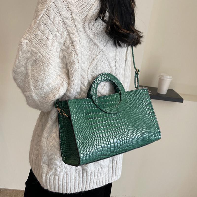 Luxury Crocodile Pattern Women Handbag Fashion Shoulder Bag Famous Brand Designer PU Leather Crossbody Bag Ladies Large Hand Bag