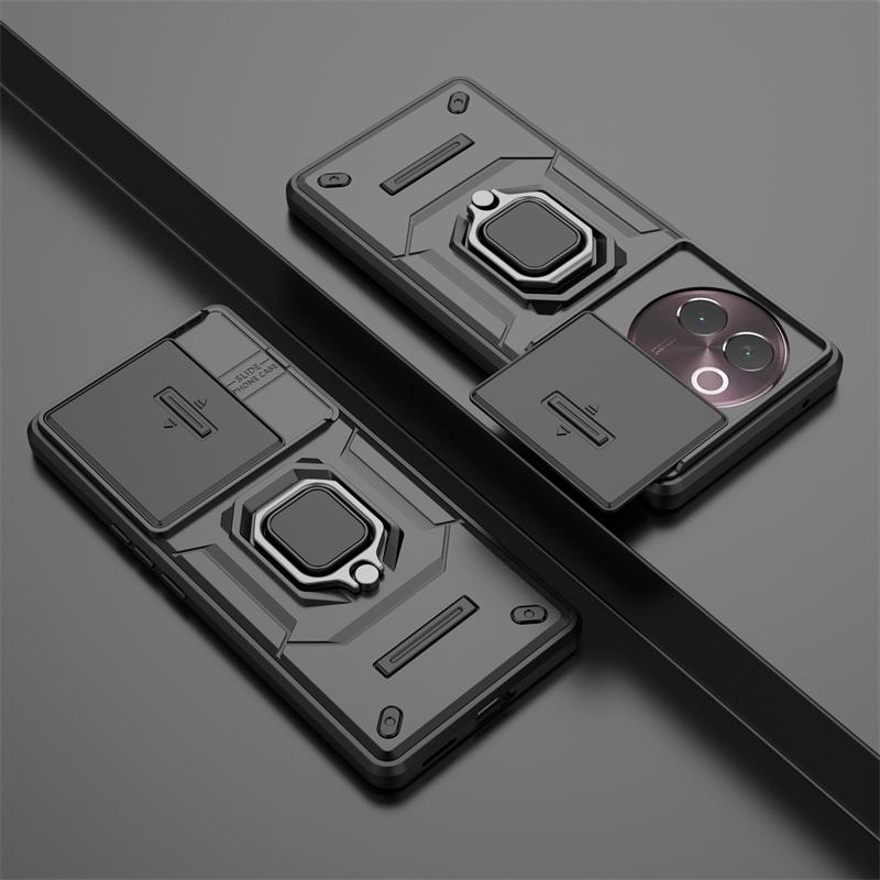 For Vivo V40 Lite 5G Case Slide Windows Cover Vivo V40 Lite Fundas Coque Battle Stand Shockproof Phone Back Case Vivo V40 Lite