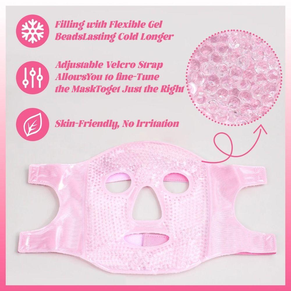 Adjustable Straps Cooling Sleep Mask Gel Beads Eye Mask  Reduce Eye Face Puffiness