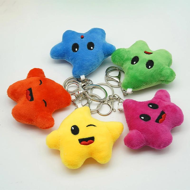 Treasuringu New Colorful Stars Pendant Cute Star Pp Cotton Filling Pillow Star Plush Dolls Kids Birthday Gifts Home Decorat