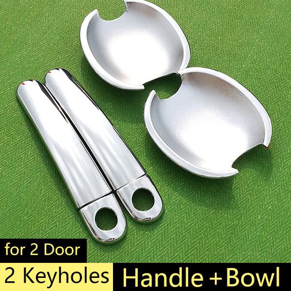 for VW POLO MK4 2002-2008 9n 9n3 Chrome Handle Cover Trim Set Volkswagen 2005 2006 2007 GTI Car Accessories Stickers Car Styling