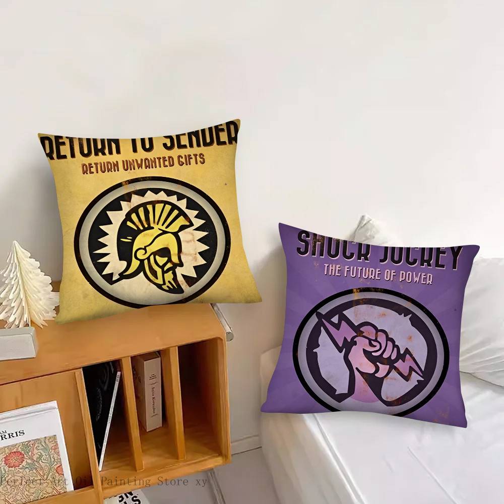 Game Popular Bioshock Pillow Case Square Pillow Bedroom Sofa Leisure Comfort Cushion Car Living Room Home Decoration