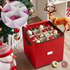Christmas Tree Ornament Storage Box, a Storage Box With Dividers for Christmas Decorations, Can Hold Up To 64 Holiday