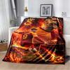 Graffiti Texture Football Club Print Flannel Blanket, Soft Warm Throw Blanket for Sofa Bed Couch Home Decor