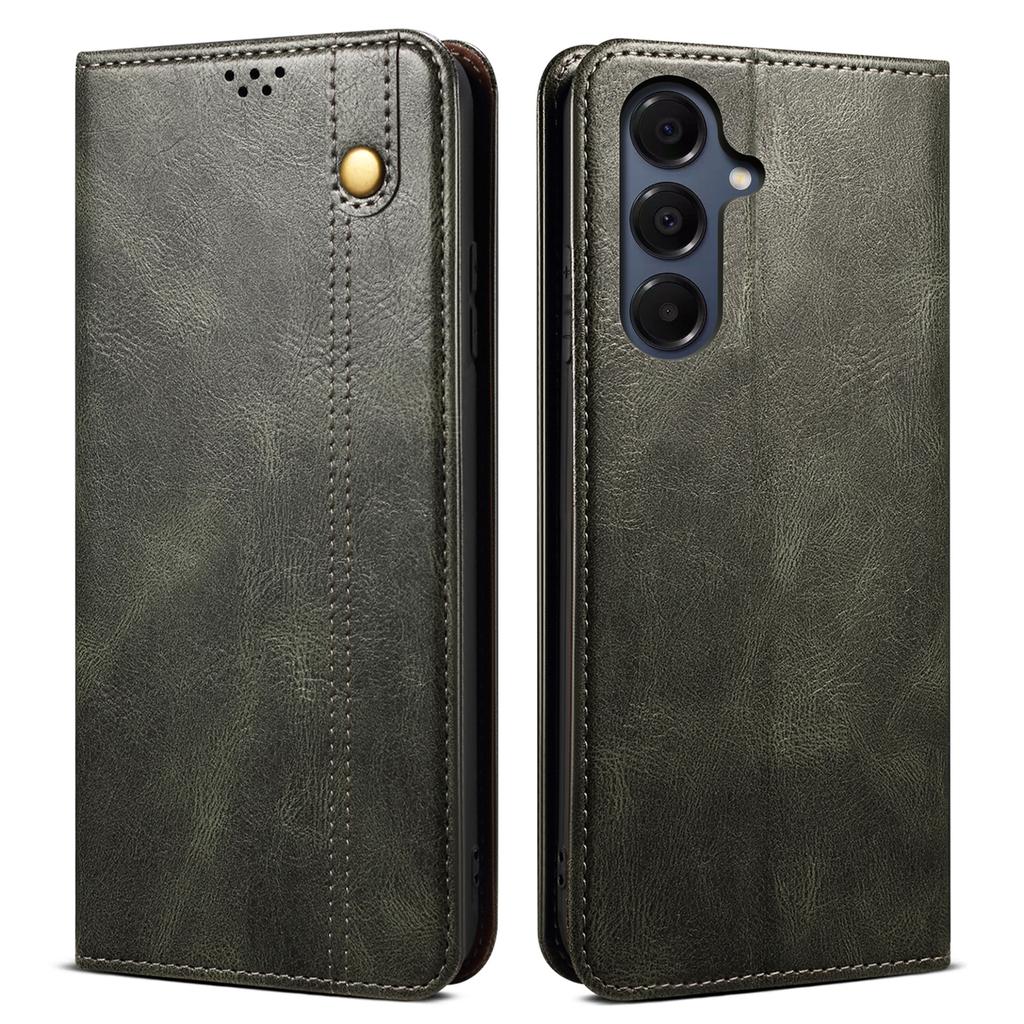 For Samsung  Galaxy A17 5G/A17 4G Case Crazy Horse Texture Waxy Leather Wallet Stand Phone Cover