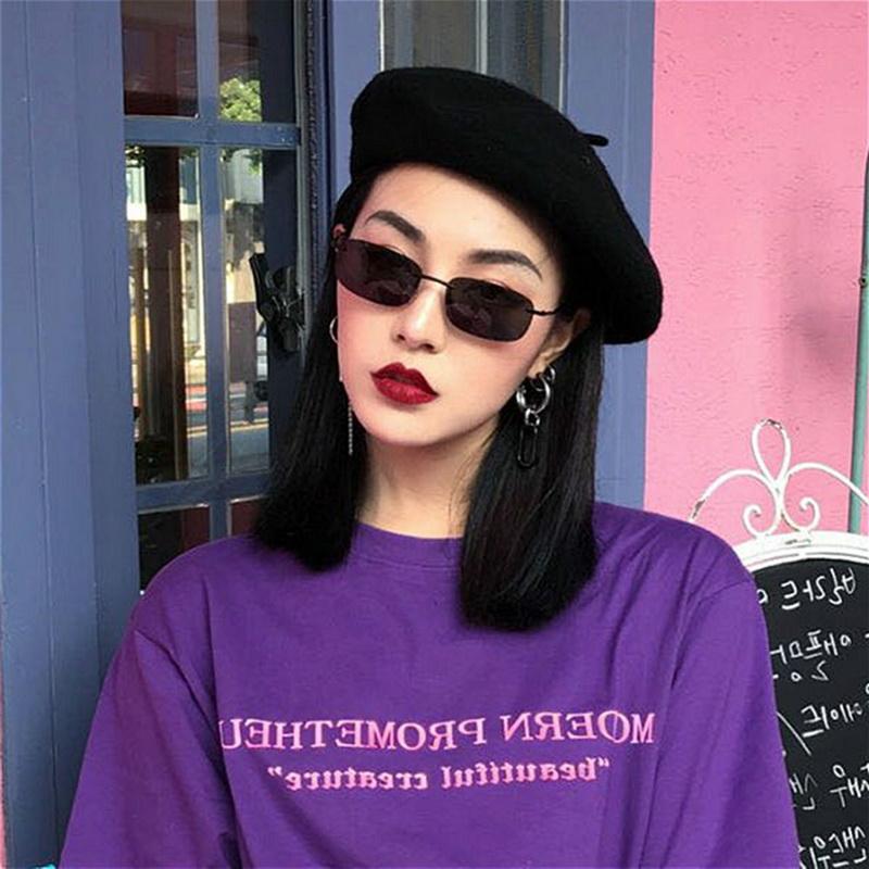 New Classic Vintage Rectangle Sunglasses For Woman Retro Shades Candy Colors Mirror Sun Glasses Female Square Oculos De Sol