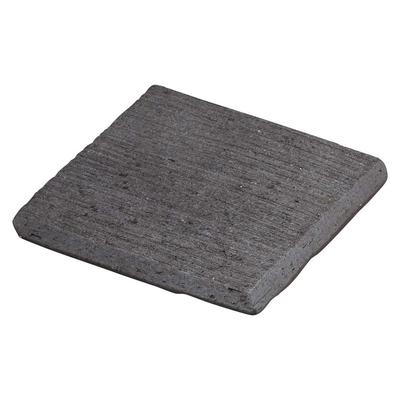 Shigaraki Ware Hechimon Reversible Cypress Bark Plate, Medium Size, Kiln-fired, Smoked Finish, MR-3-3073