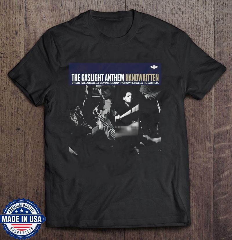 The Gaslight Anthem Handwritten Black Cotton T Shirt Size S5XL XXL