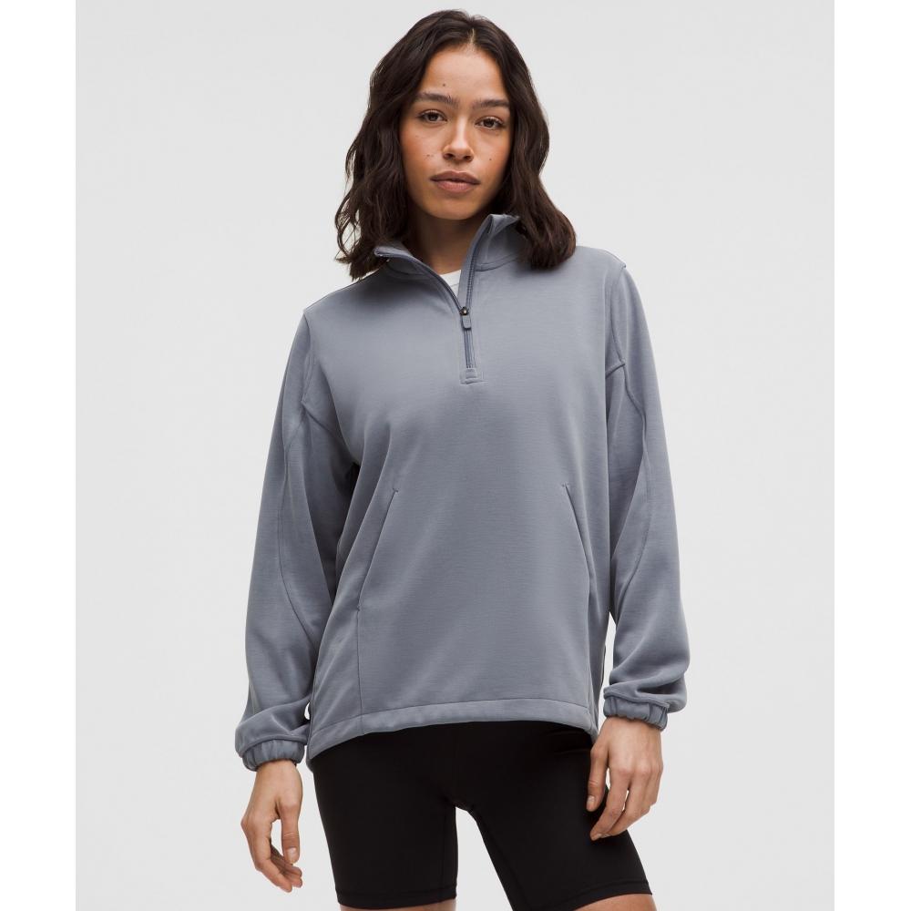 

Lululemon Softstreme Half Zip Long Solar Grey XS