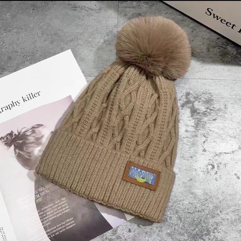 Unisex Warm Lined Pom-Pom Knitted Beanie with Ear Protection