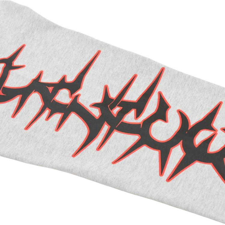 Palace Spiked Long-Sleeve Grey Marl Unisex Tops P26LS012