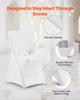 30 Pcs White Chair Covers, Polyester Spandex Chair Cover, Stretch Slipcovers for Wedding Party Dining Banquet Flat-Front Chair Covers, Fits Chair