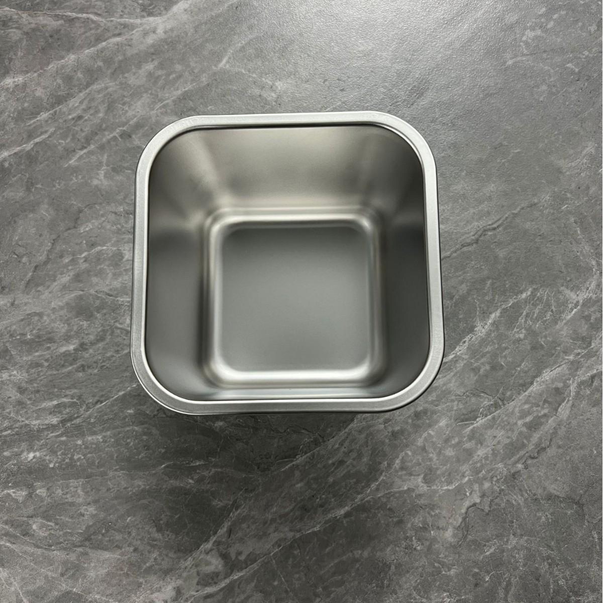 

18cm Stainless Steel Square Condiment Jar with Lid - Seasoning, Chili Oil, Lard Container
