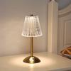 Crystal Retro Table Lamp  Bedroom Bedside Lamp Luxurious Atmosphere Lamp Rechargeable Dimming LED Light